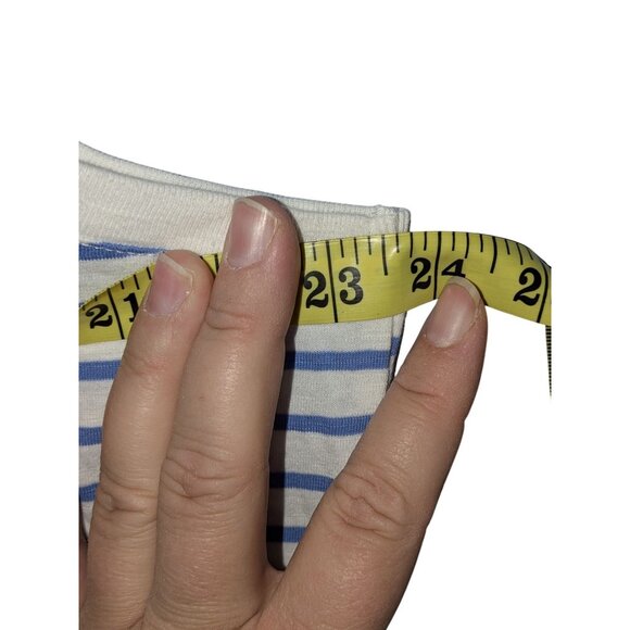 Time And Tru XXL Blue & White Striped Sleeveless V-Neck Dress - Picture 5 of 8